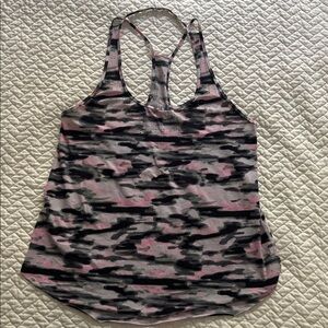 Lululemon Pink and Black Camouflage Tank Top. Size 4